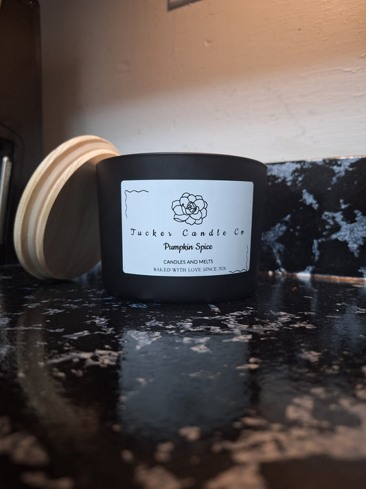 16 oz Matte Black,Wood Wick Soy Wax Candle